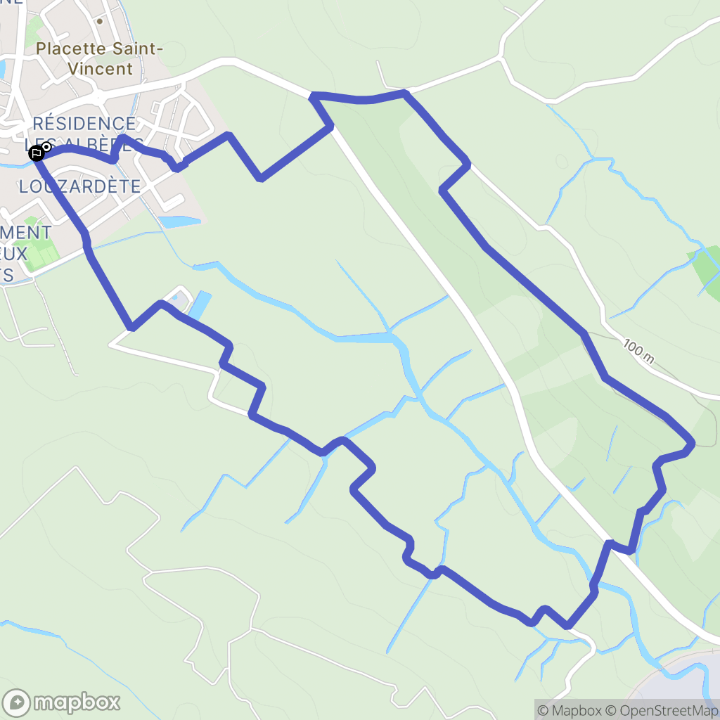Saint-Jean-Lasseille : carte du parcours de randonnée - France