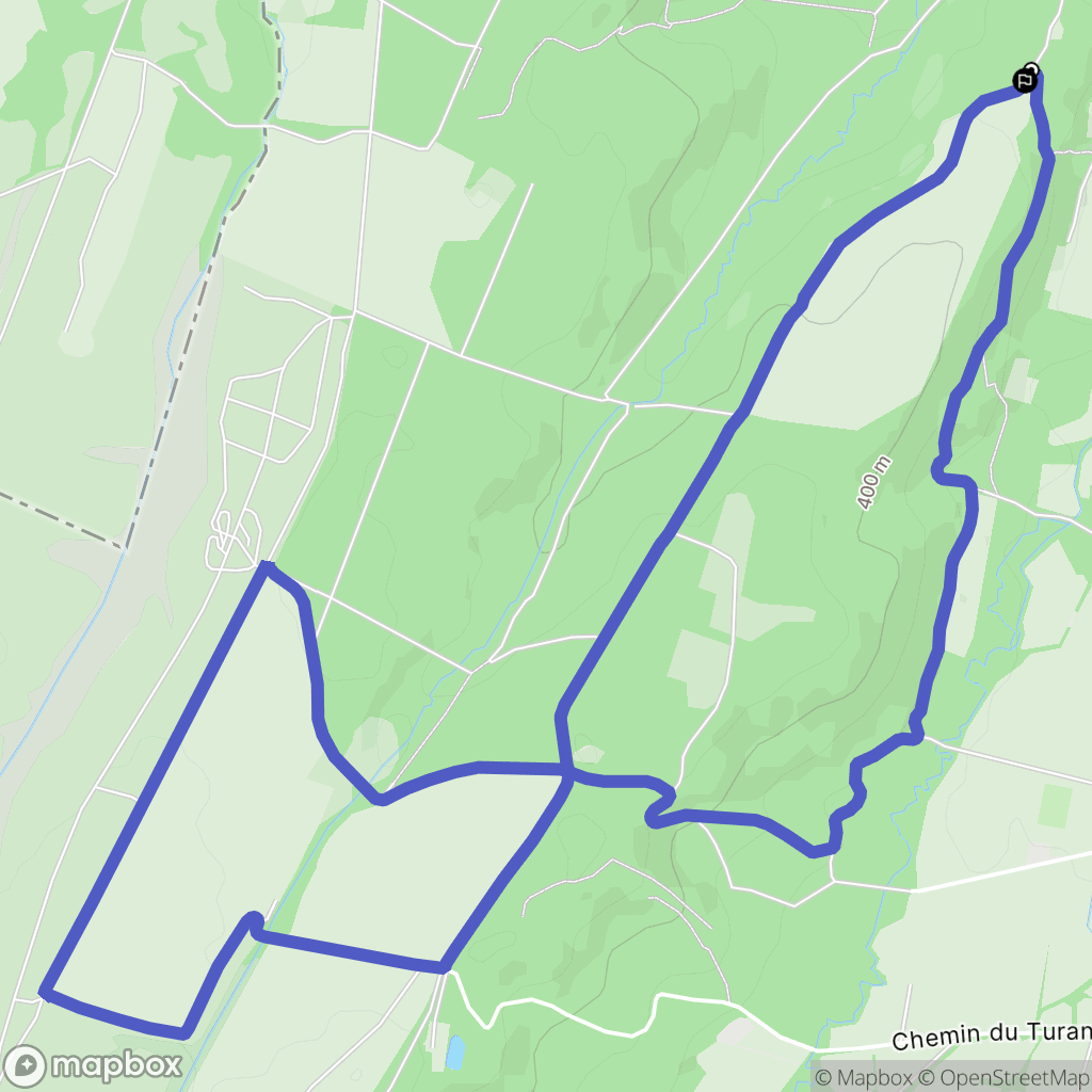 Ibos : carte du parcours de randonnée - France