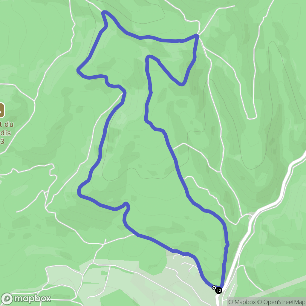 La Bastide-des-Jourdans : carte du parcours de randonnée - France