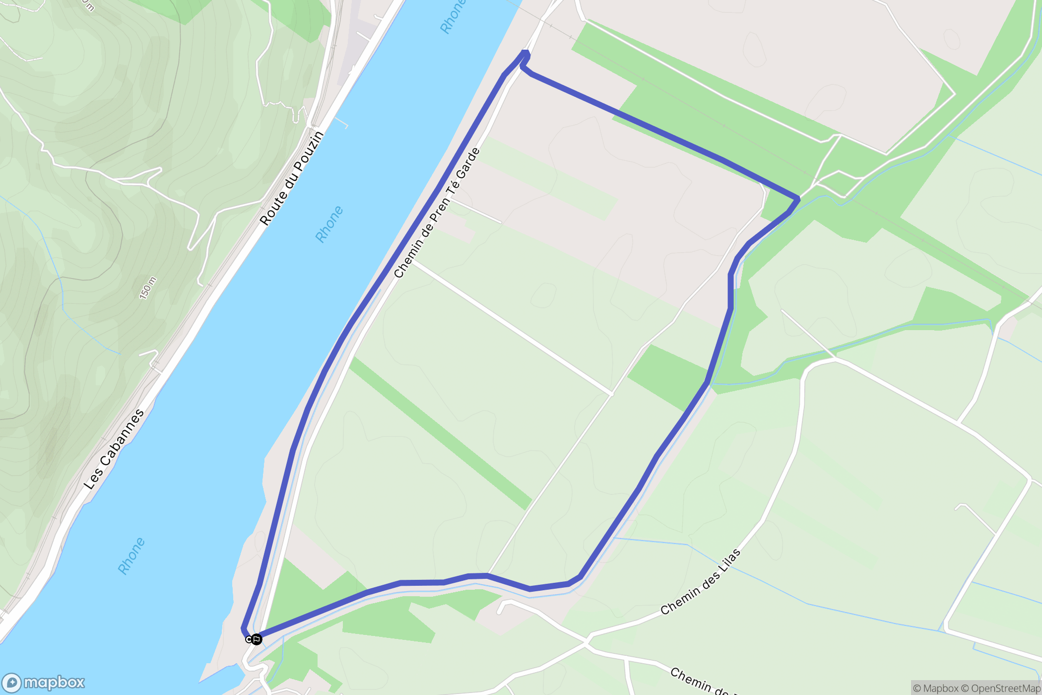 La Voulte-sur-Rhône : carte du parcours de randonnée - France