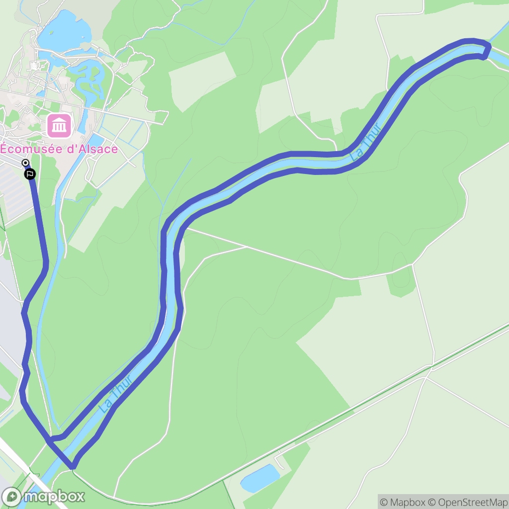 Ungersheim : carte du parcours de randonnée - France