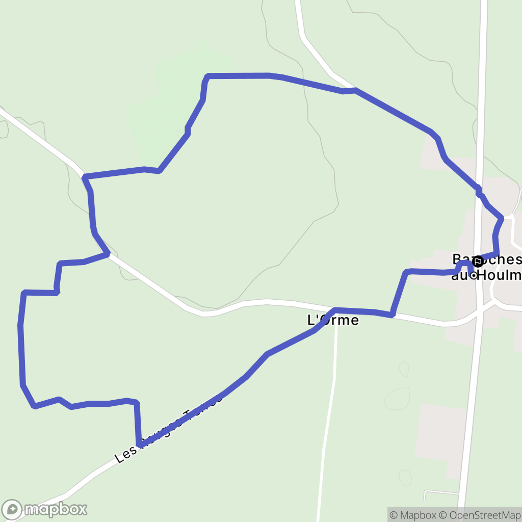 Bazoches-au-Houlme : carte du parcours de randonnée - France