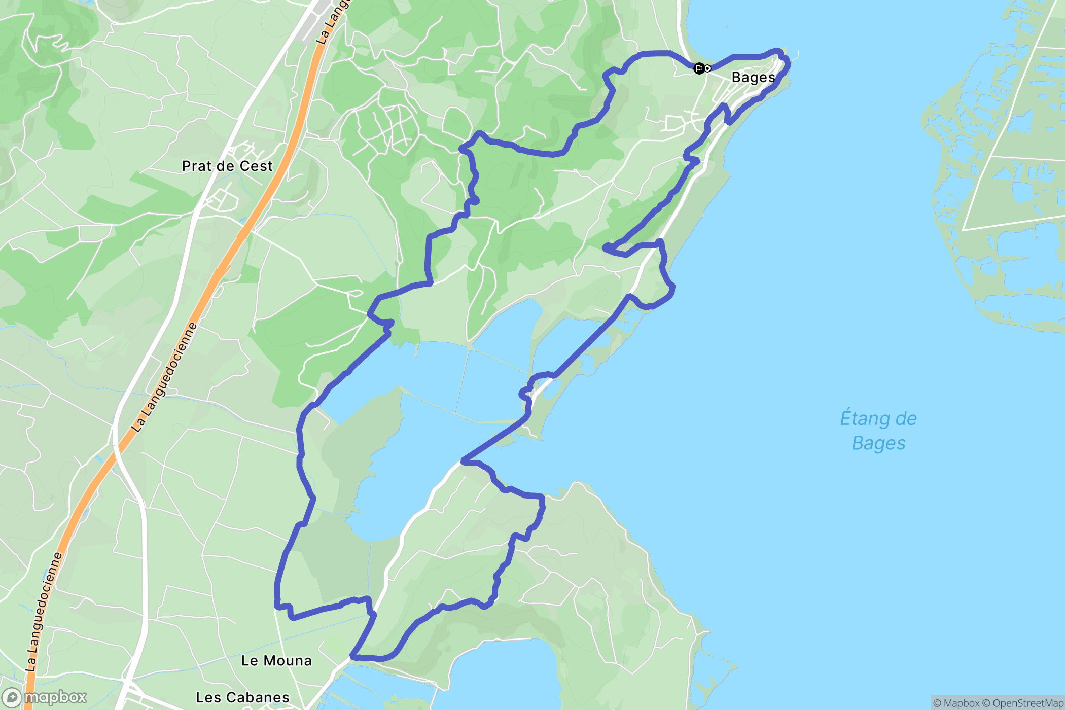 Bages: routekaart voor buitenactiviteiten - France