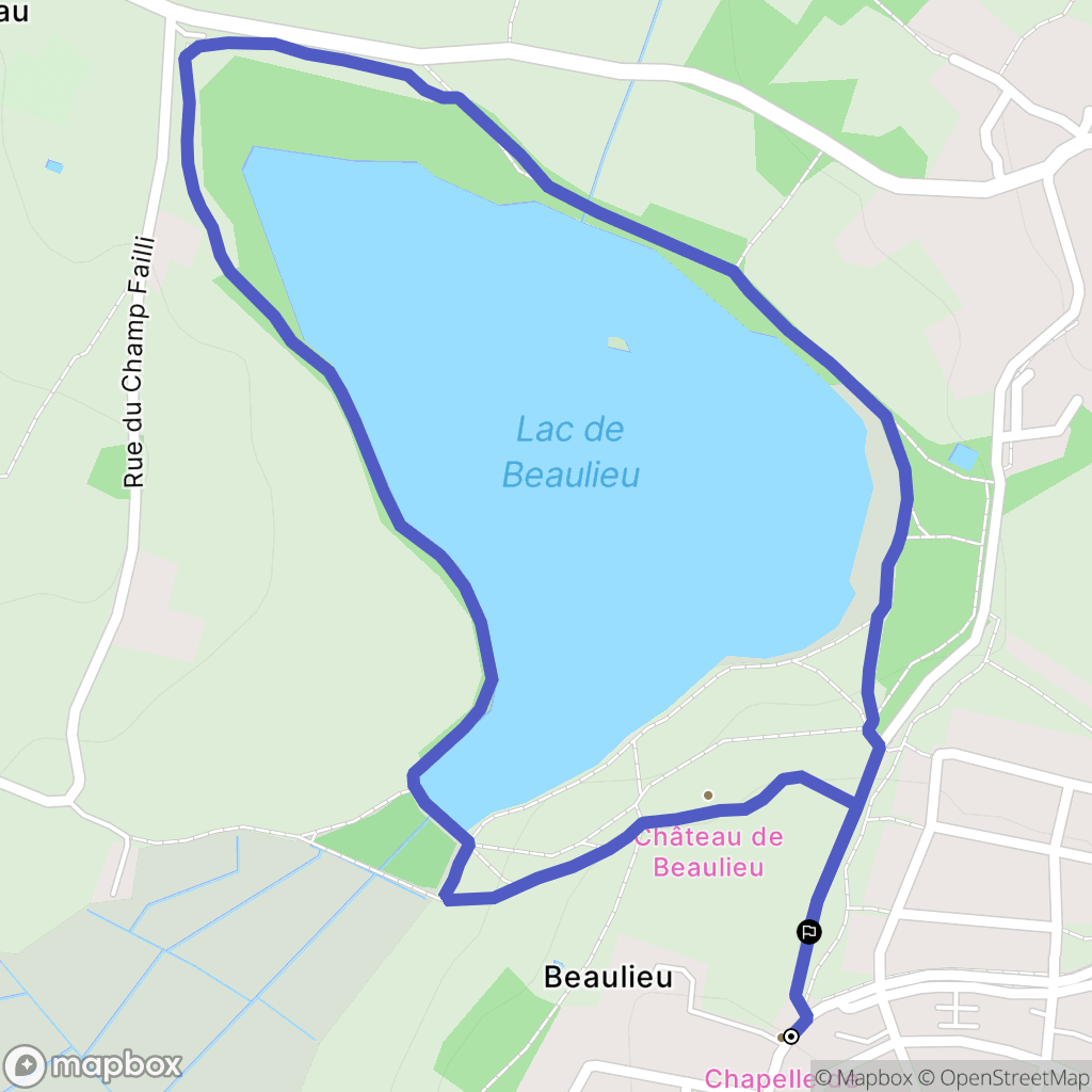 Couëron : carte du parcours de randonnée - France