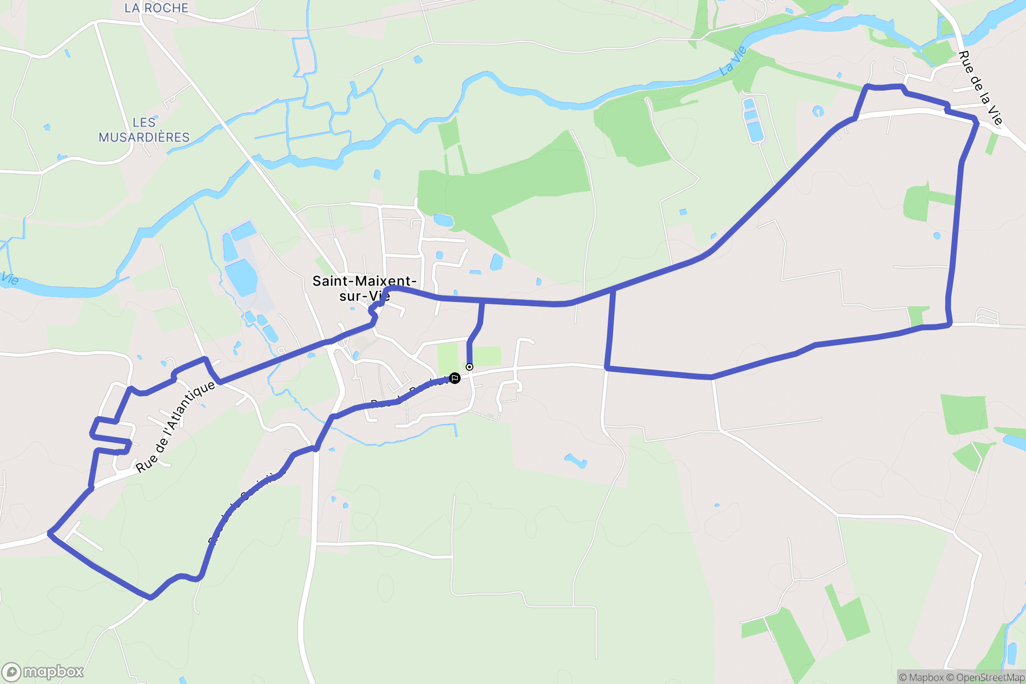 Saint-Maixent-sur-Vie : carte du parcours de randonnée - France