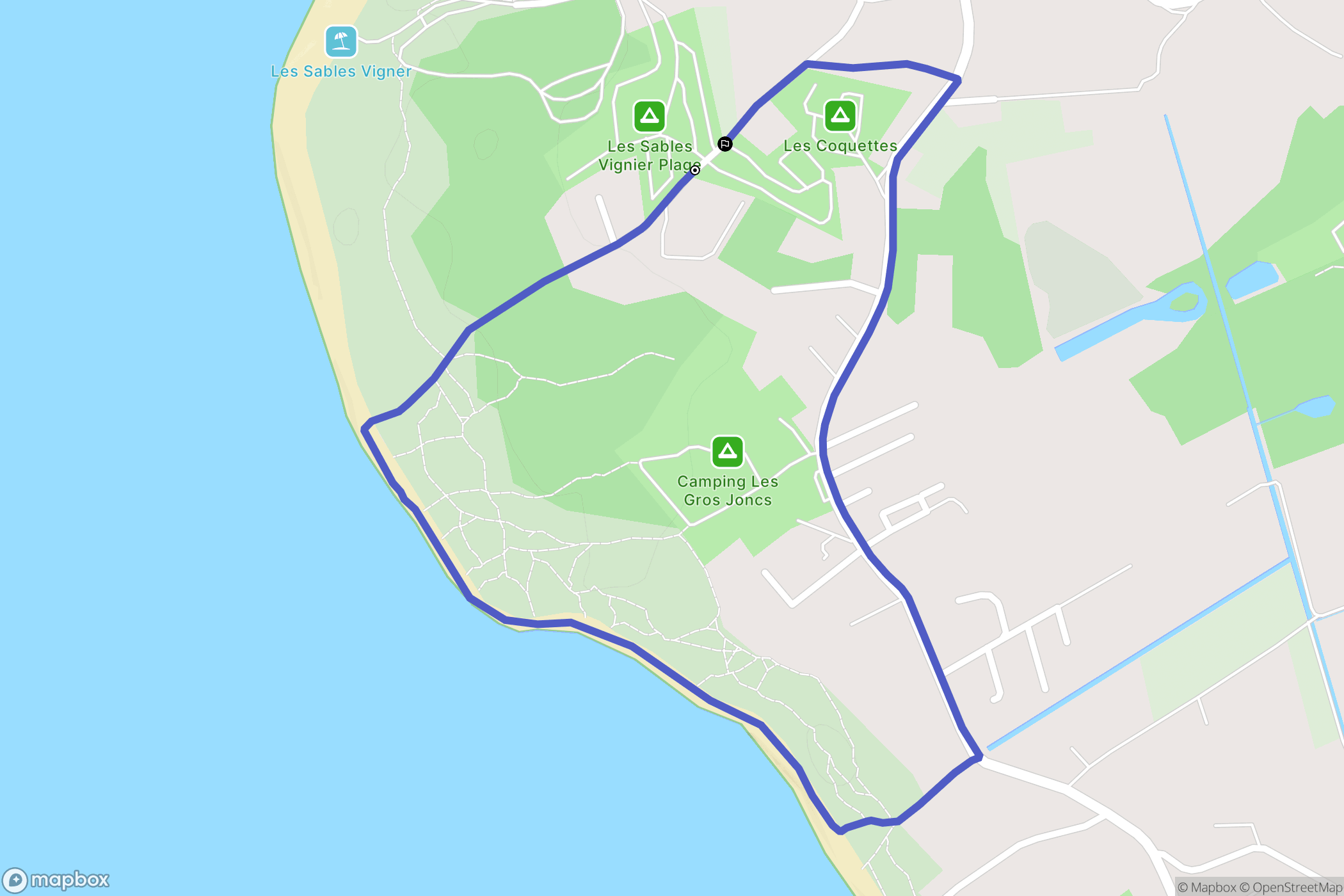 Saint-Georges-d'Oléron : carte du parcours de randonnée - France
