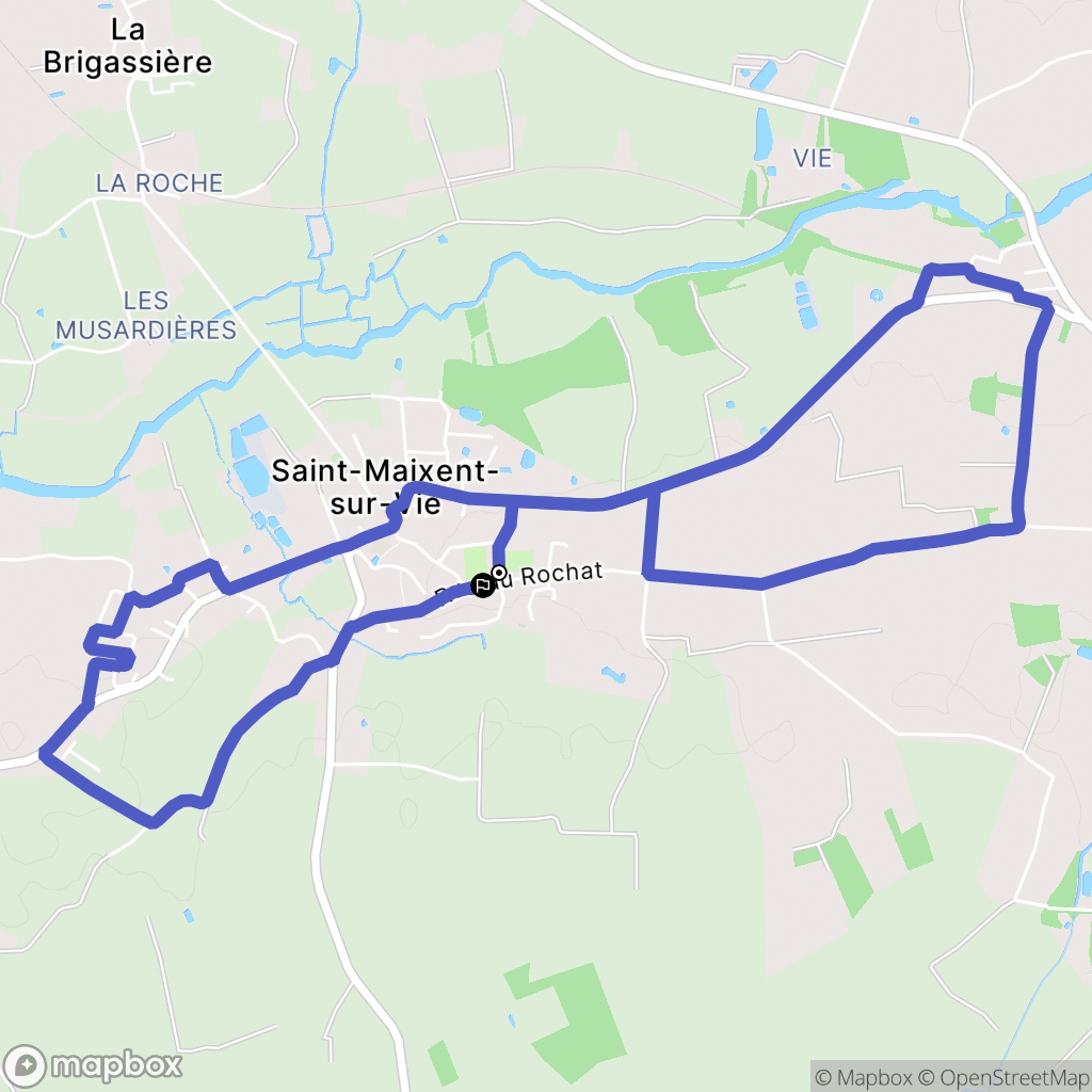 Saint-Maixent-sur-Vie : carte du parcours de randonnée - France