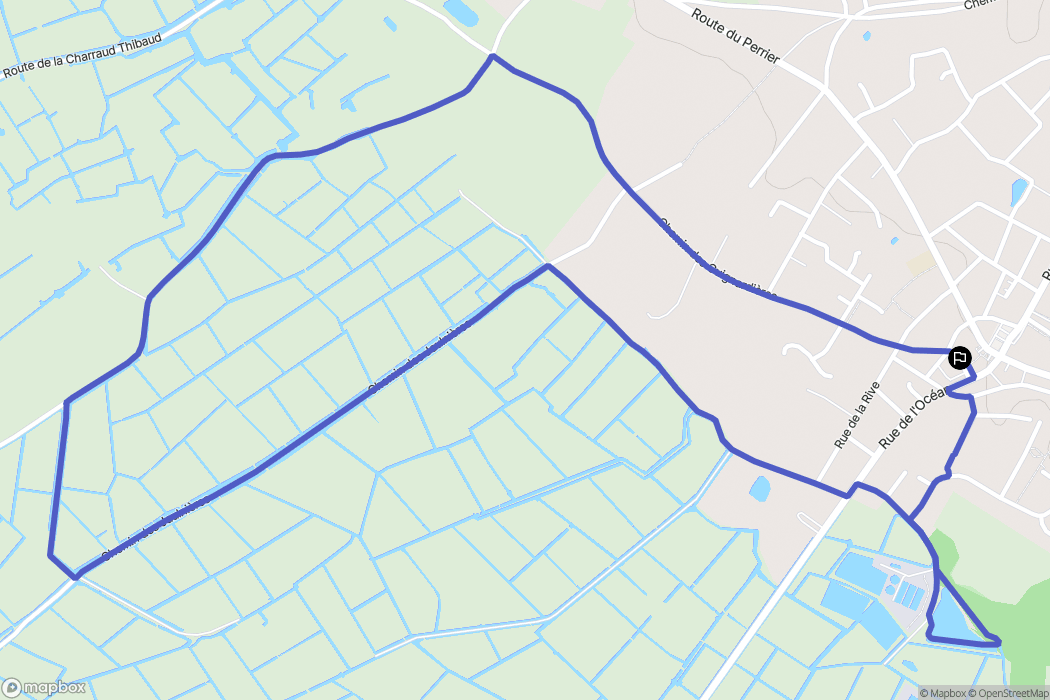 Soullans : carte du parcours de randonnée - France