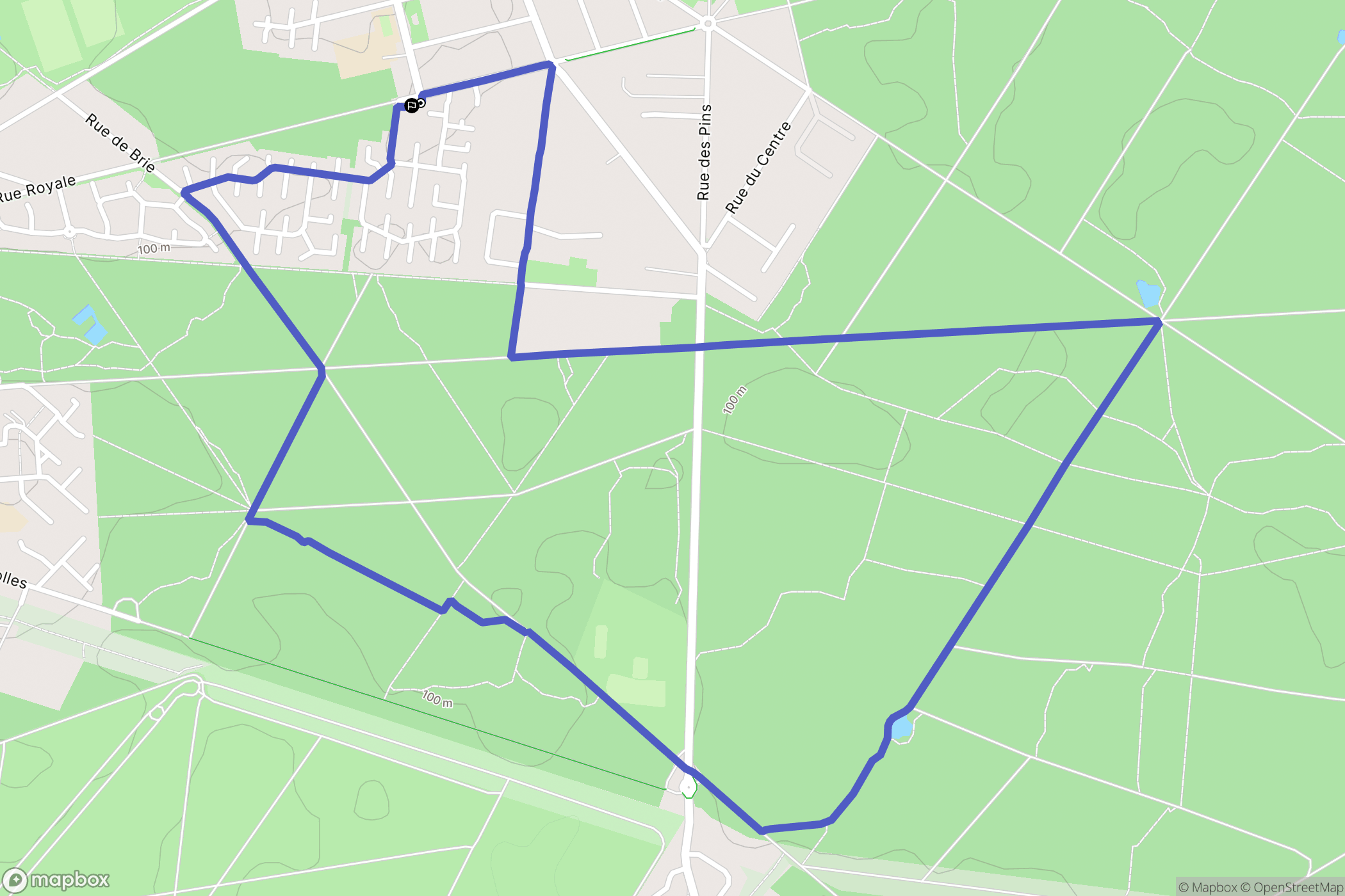 Sucy-en-Brie : carte du parcours de randonnée - France