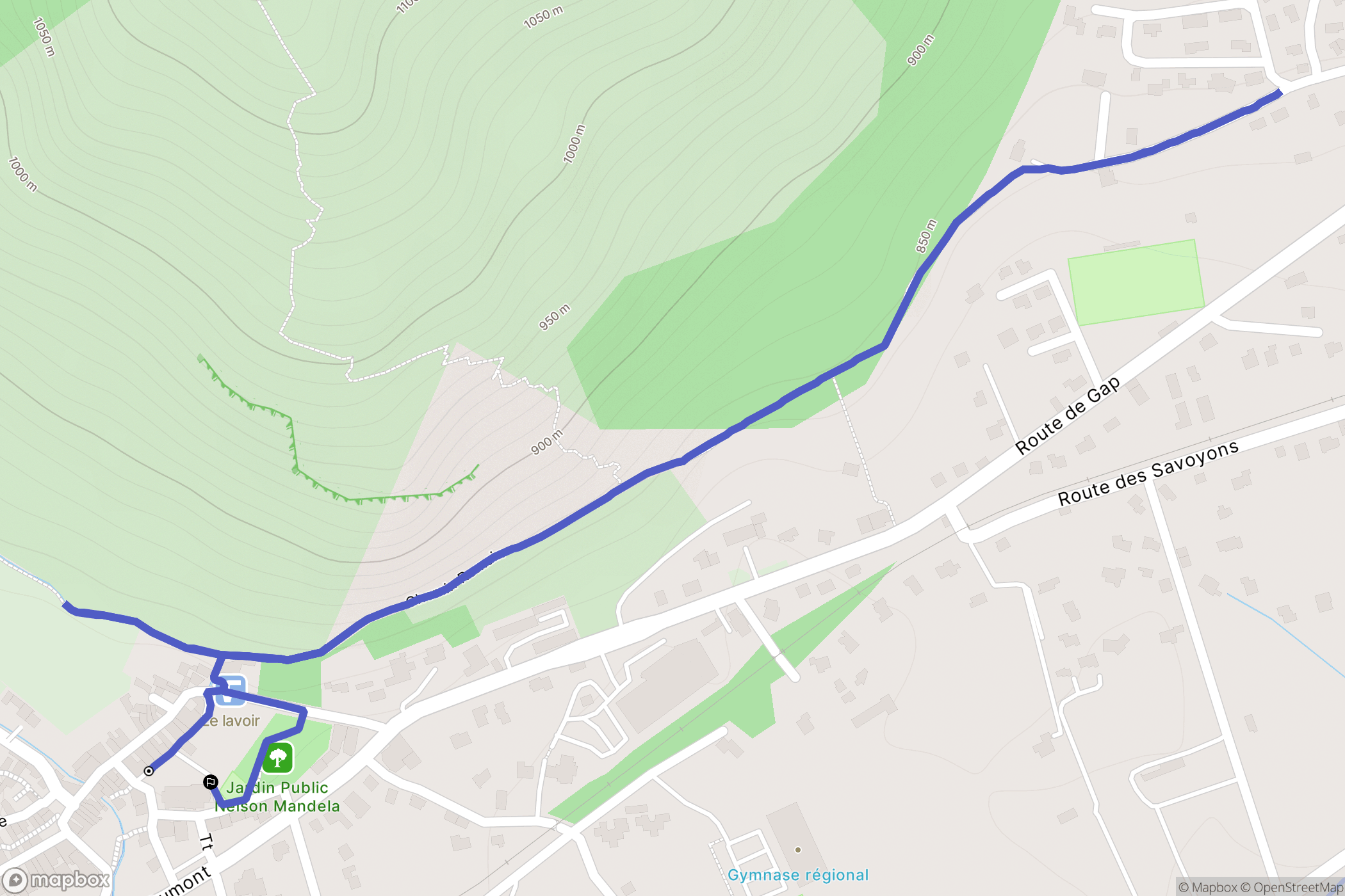 Veynes : carte du parcours de randonnée - France