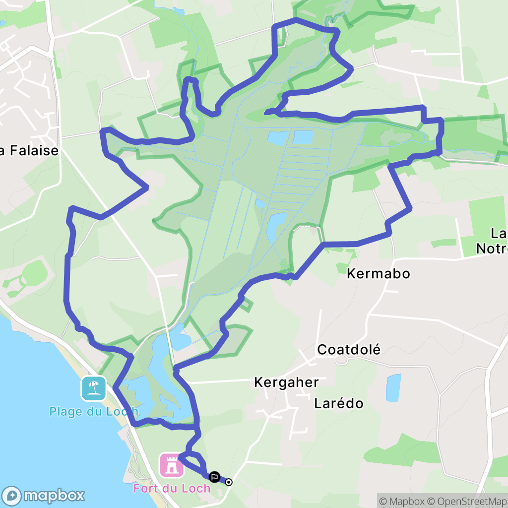 Guidel : carte du parcours de randonnée - France