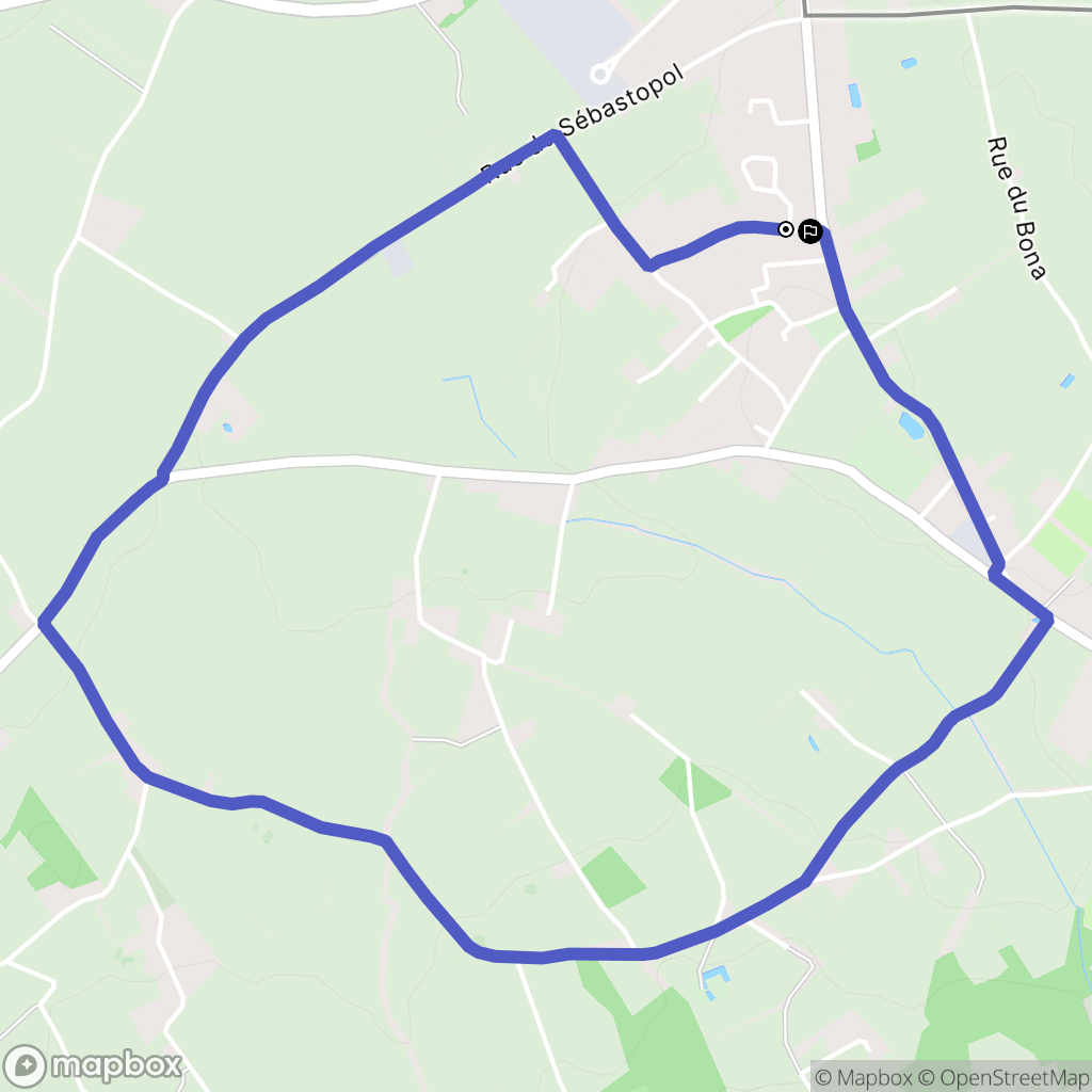Boeschepe : carte du parcours de randonnée - France