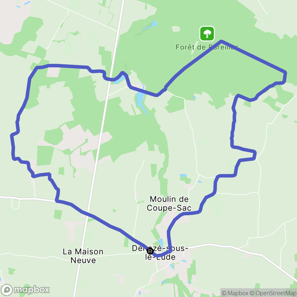 Noyant-Villages : carte du parcours de randonnée - France