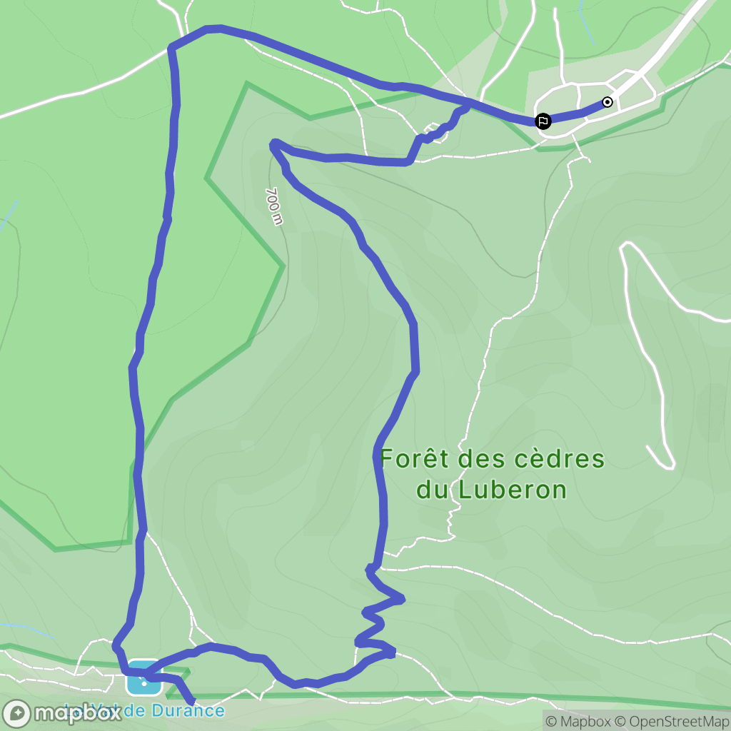 Bonnieux : carte du parcours de randonnée - France