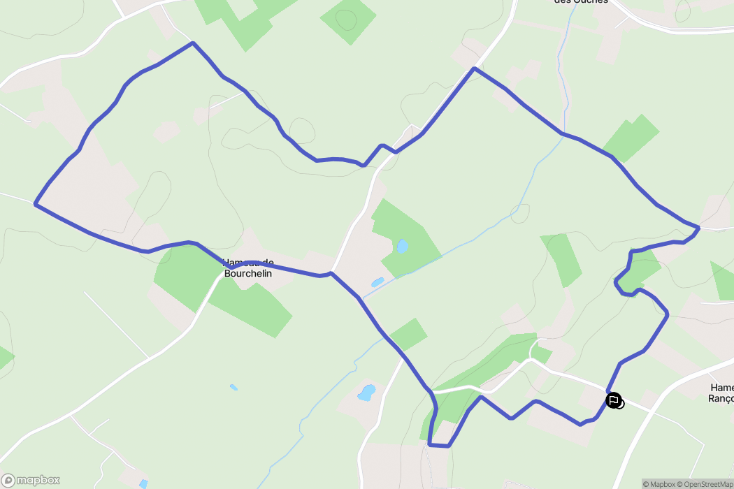 Beaufay : carte du parcours de randonnée - France