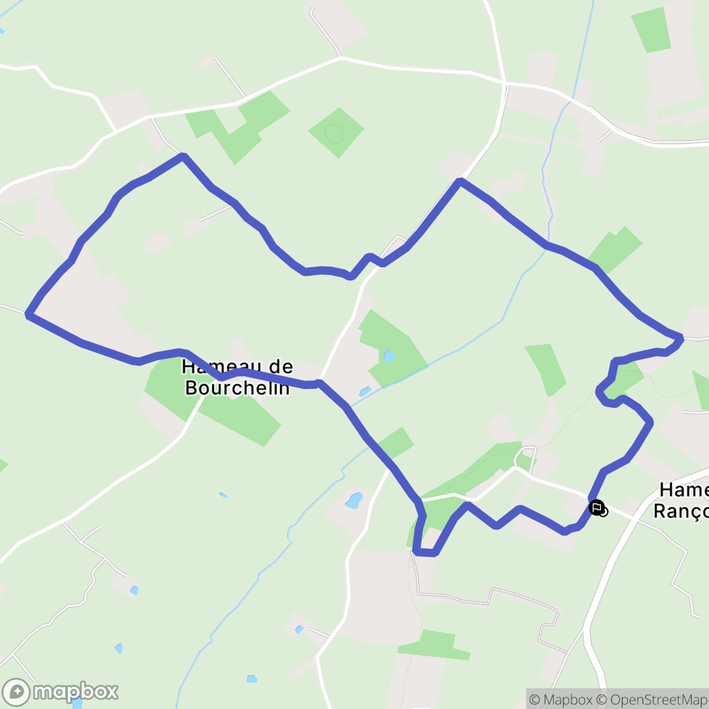Beaufay : carte du parcours de randonnée - France