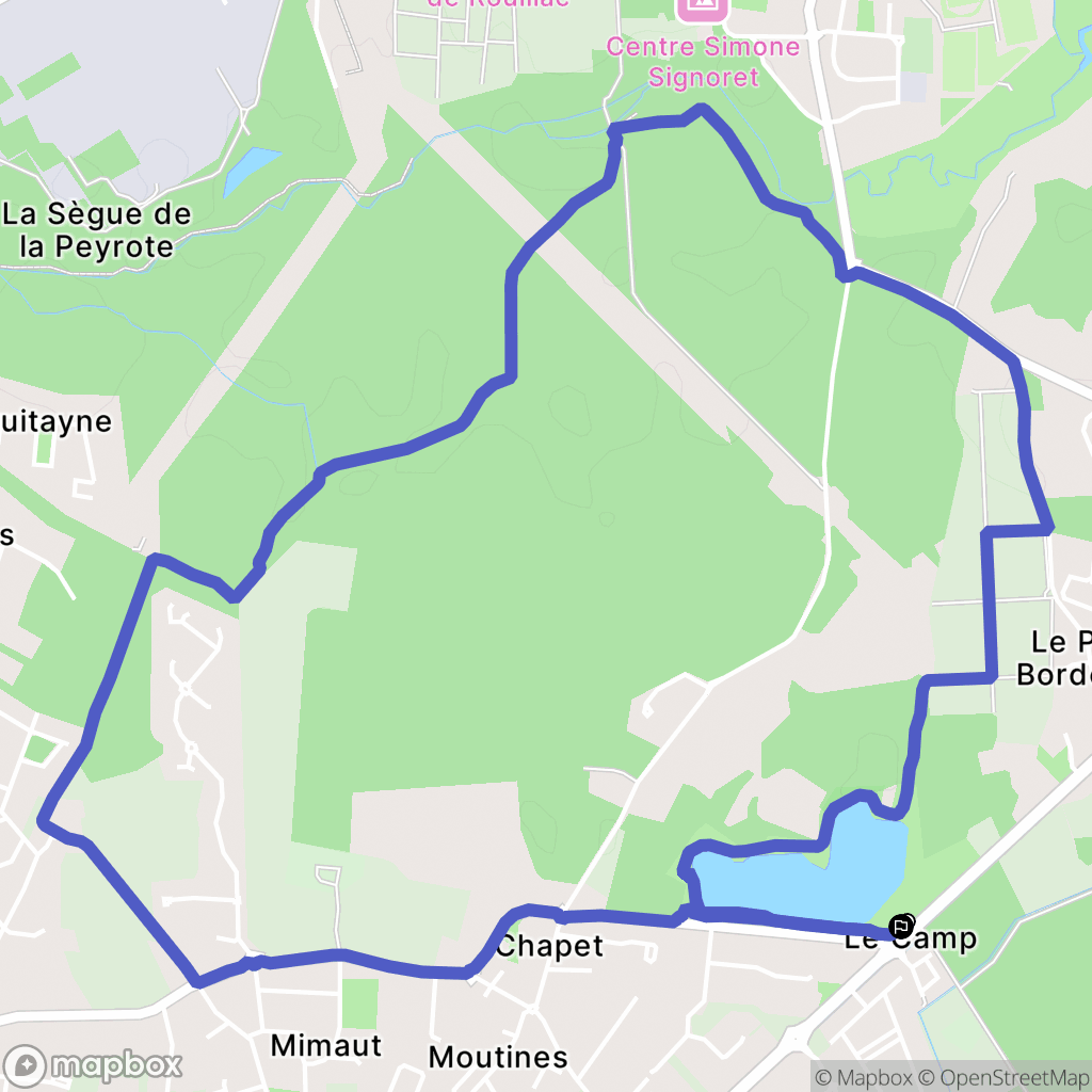 Canéjan : carte du parcours de randonnée - France