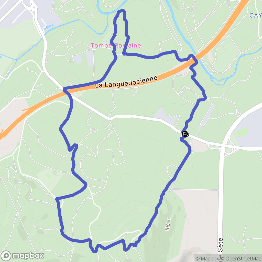 Villeneuve-lès-Maguelone : carte du parcours de randonnée - France