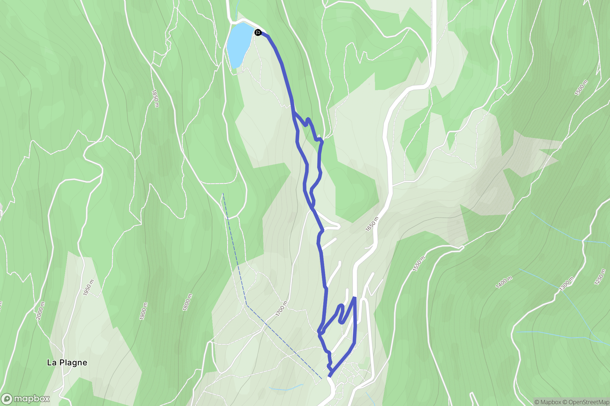 Montricher-Albanne : carte du parcours de randonnée - France