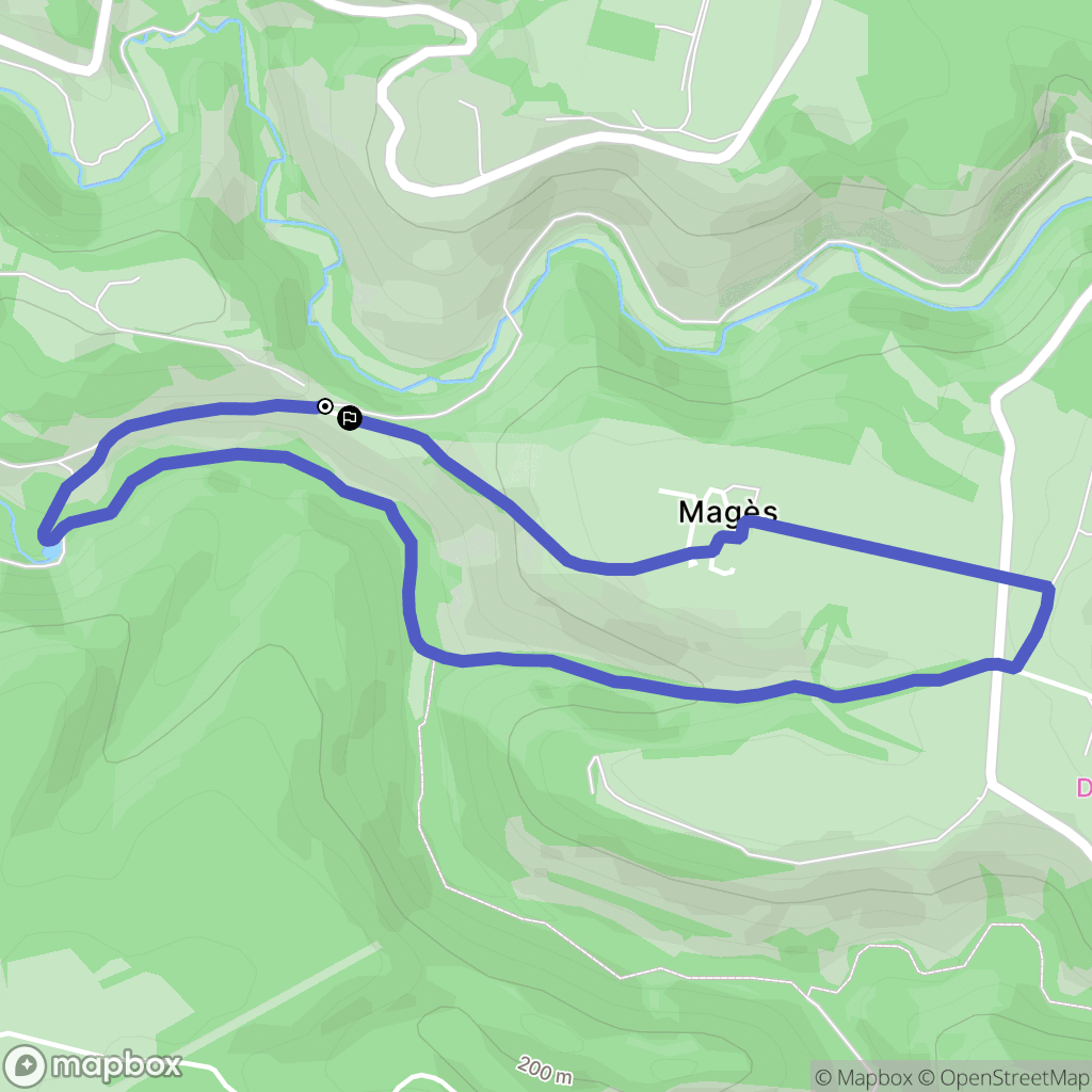 Rocamadour : carte du parcours de randonnée - France