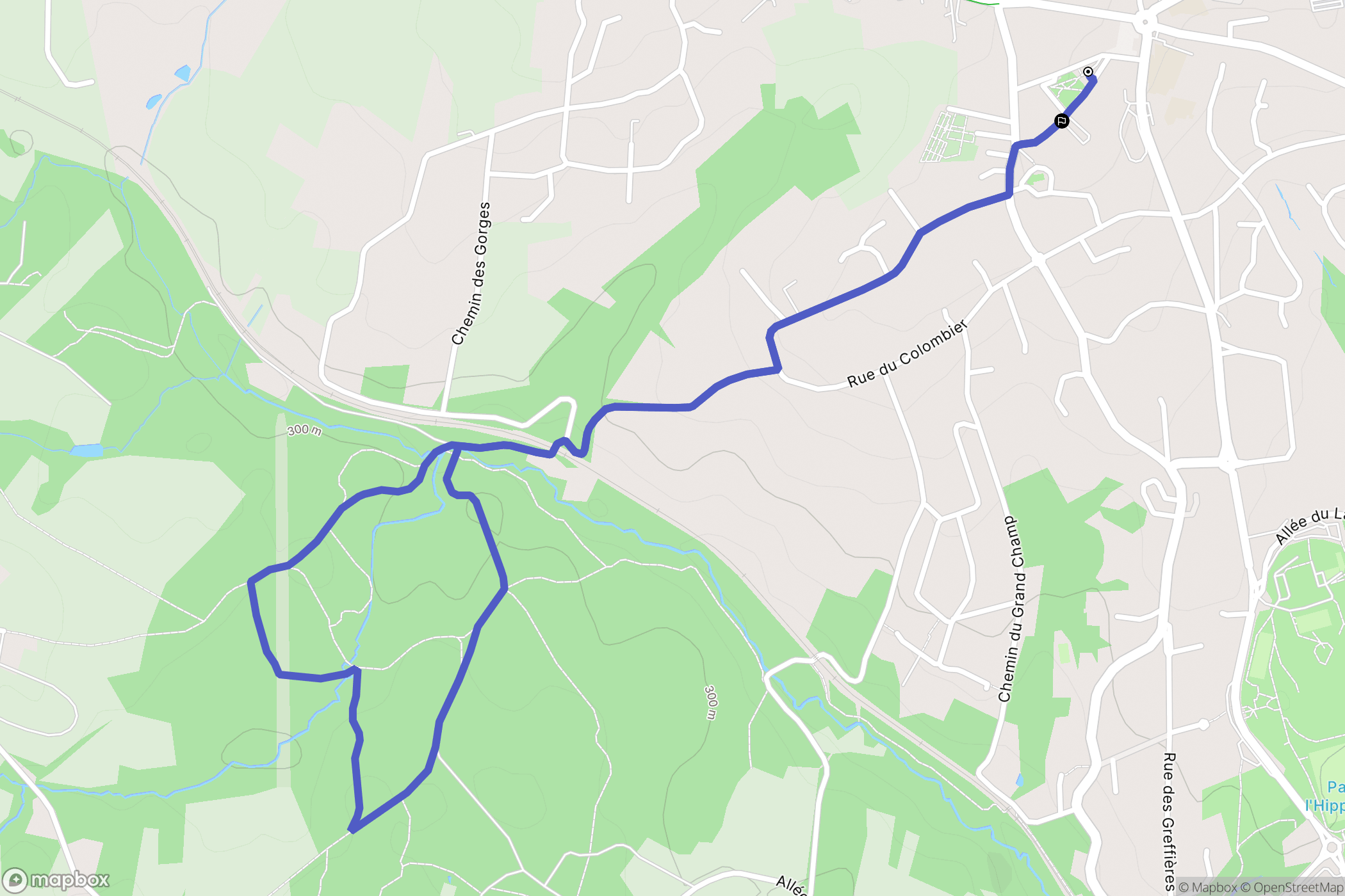 La Tour-de-Salvagny : carte du parcours de randonnée - France