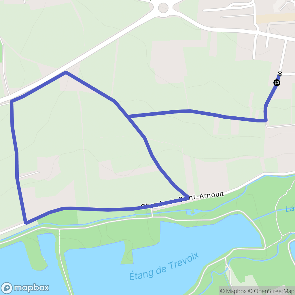 Ollainville : carte du parcours de randonnée - France
