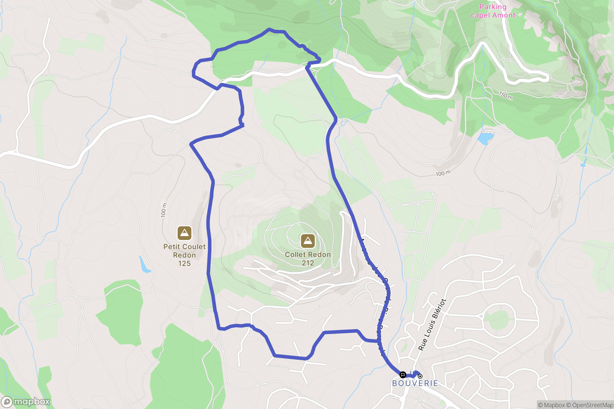 Roquebrune-sur-Argens : carte du parcours de randonnée - France