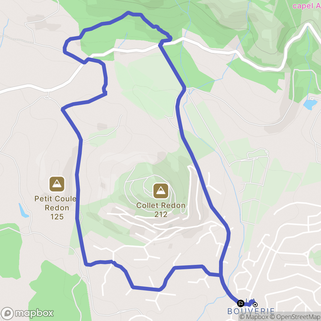 Roquebrune-sur-Argens : carte du parcours de randonnée - France