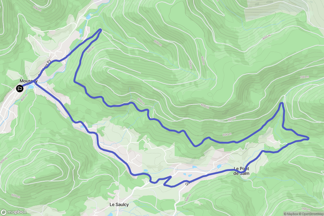 Moussey : carte du parcours de randonnée - France