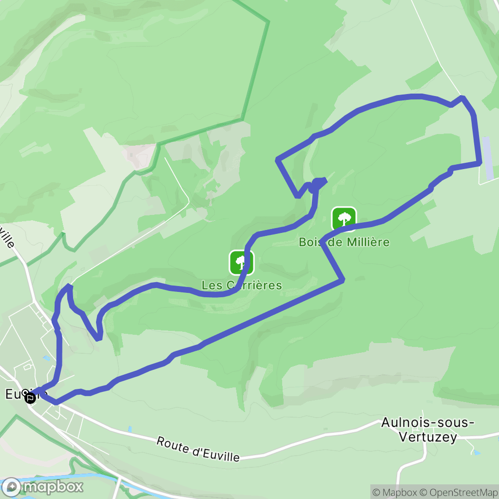 Euville : carte du parcours de randonnée - France