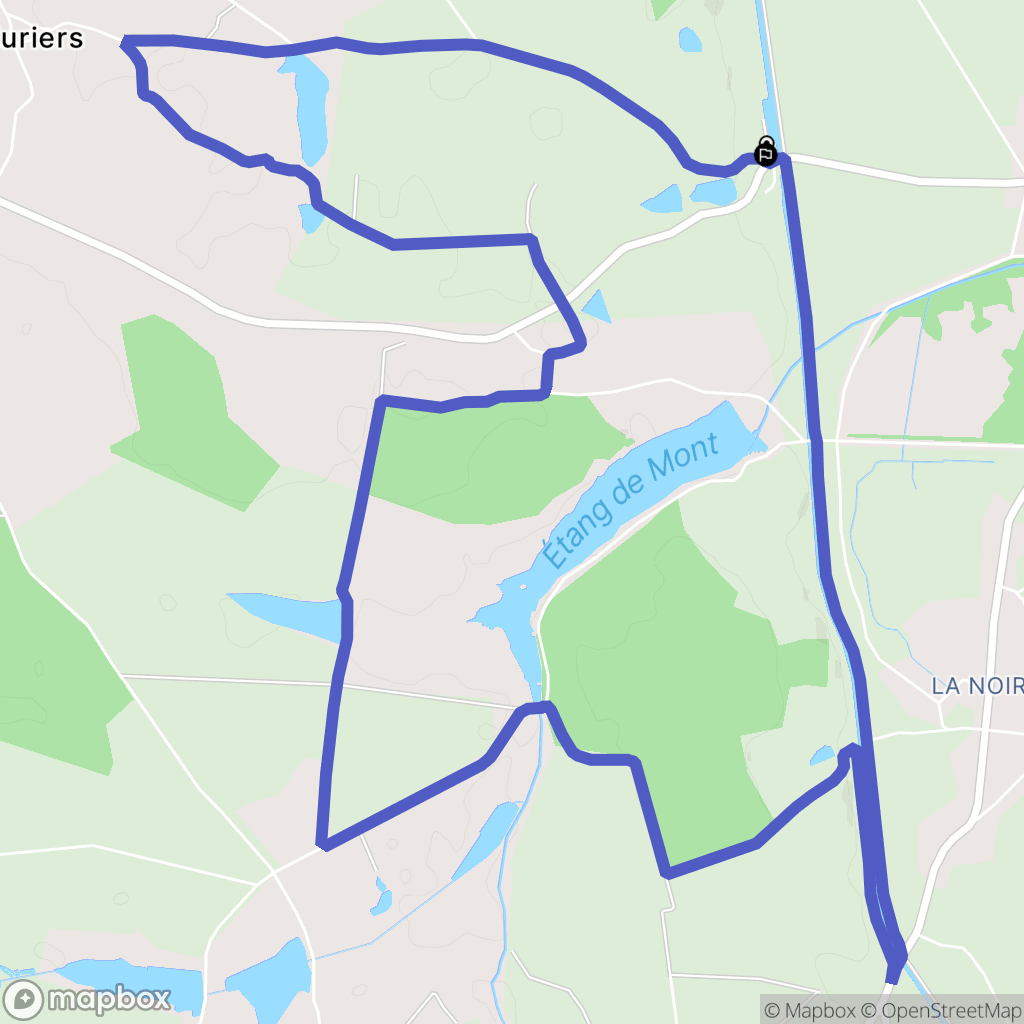 Beaulon : carte du parcours de randonnée - France