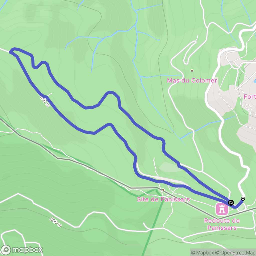 Le Perthus : carte du parcours de randonnée - France