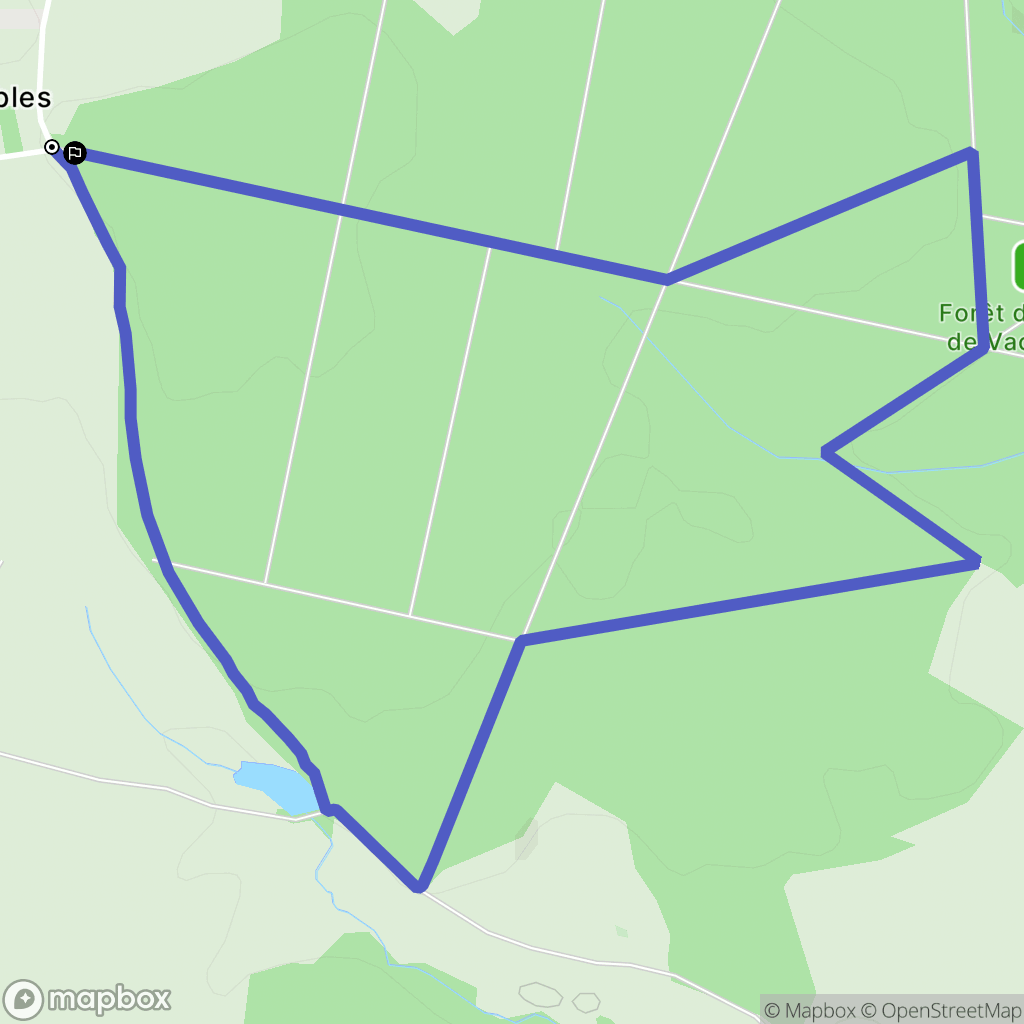 Voussac : carte du parcours de randonnée - France