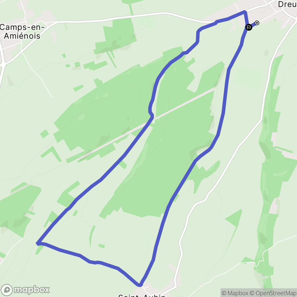 Molliens-Dreuil : carte du parcours de randonnée - France