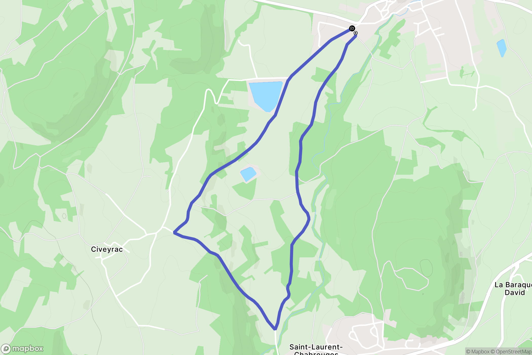 Paulhac : carte du parcours de randonnée - France