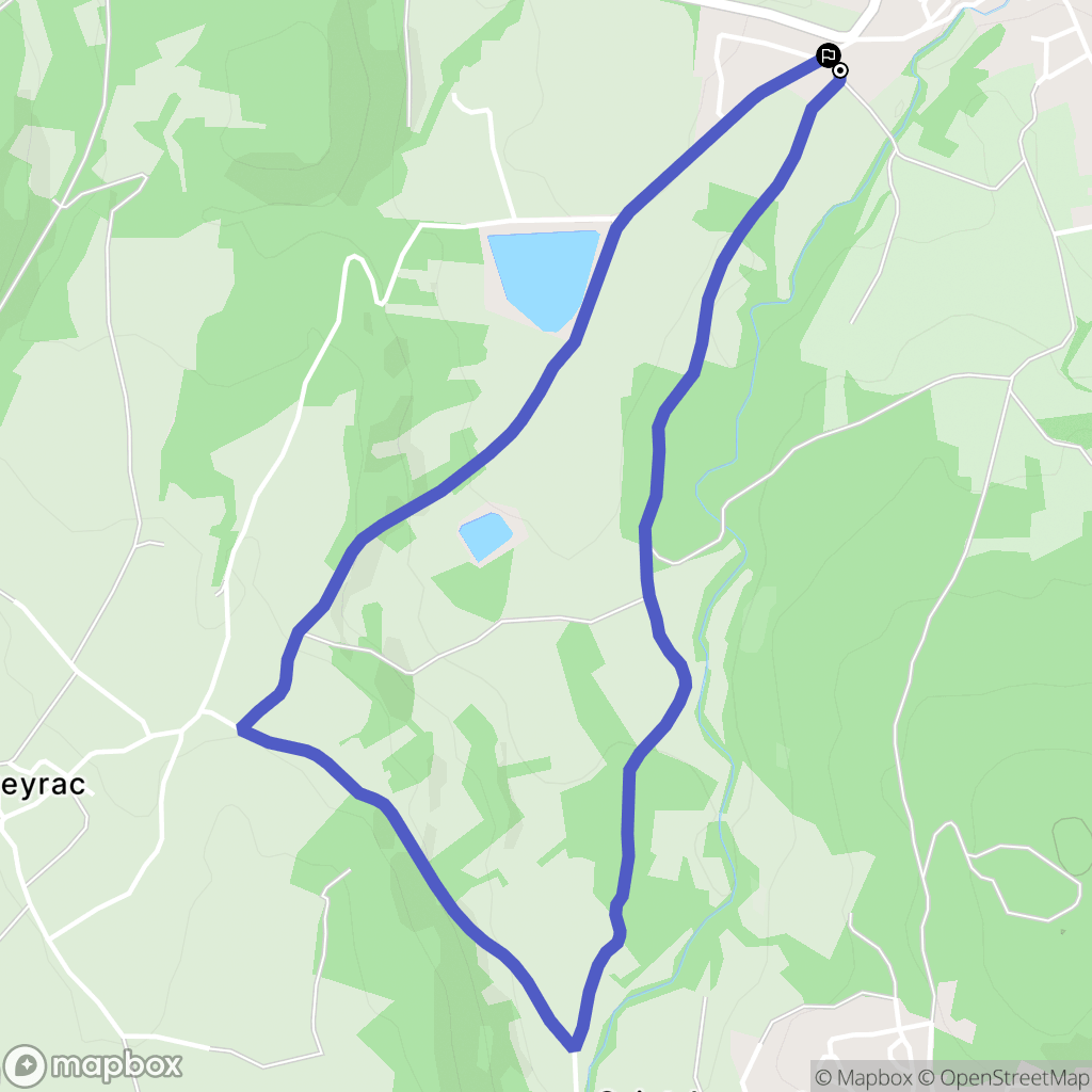 Paulhac : carte du parcours de randonnée - France