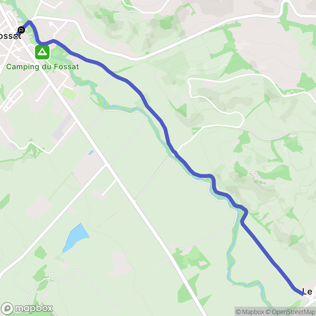 Le Fossat : carte du parcours de randonnée - France