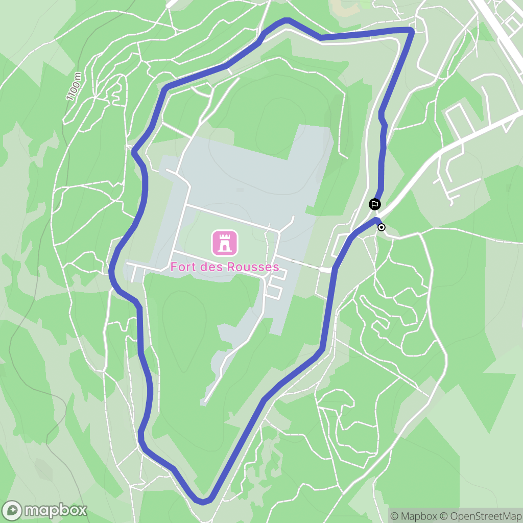 Les Rousses : carte du parcours de randonnée - France
