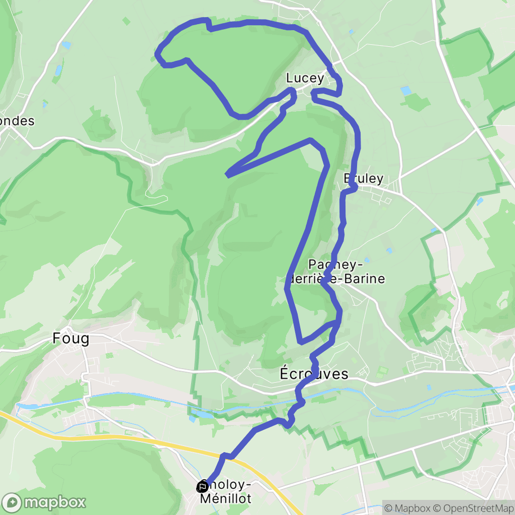 Choloy-Ménillot : carte du parcours de randonnée - France