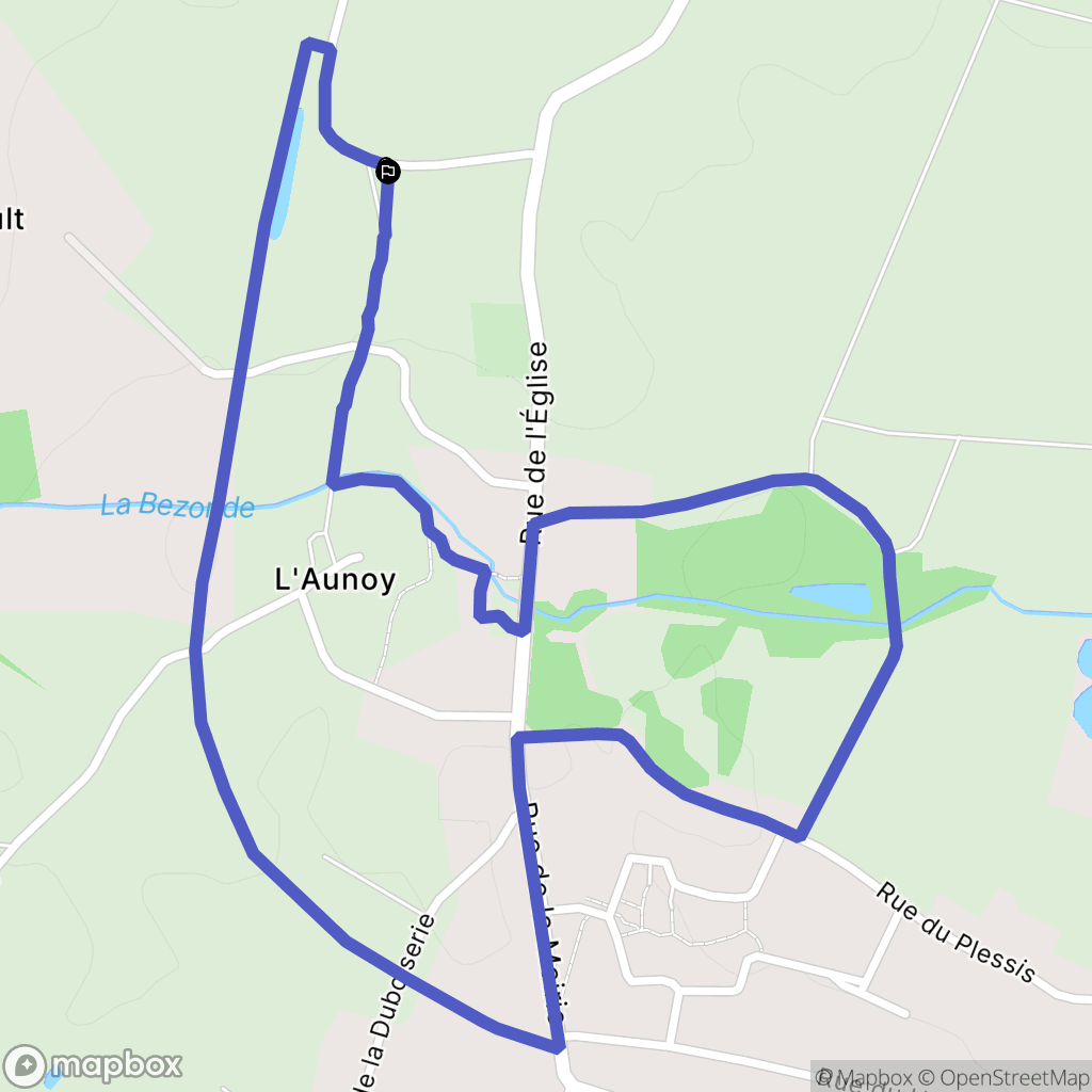Quiers-sur-Bézonde : carte du parcours de randonnée - France