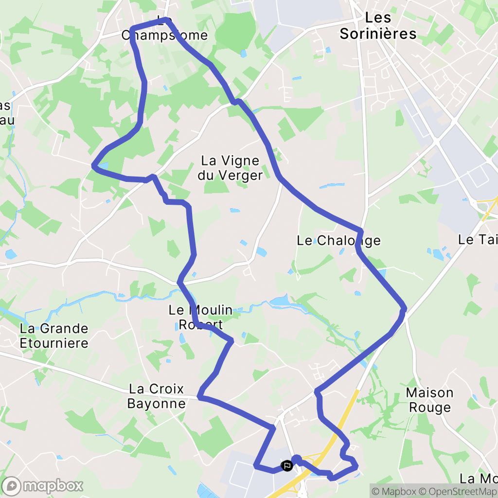 Viais : carte du parcours de randonnée - France