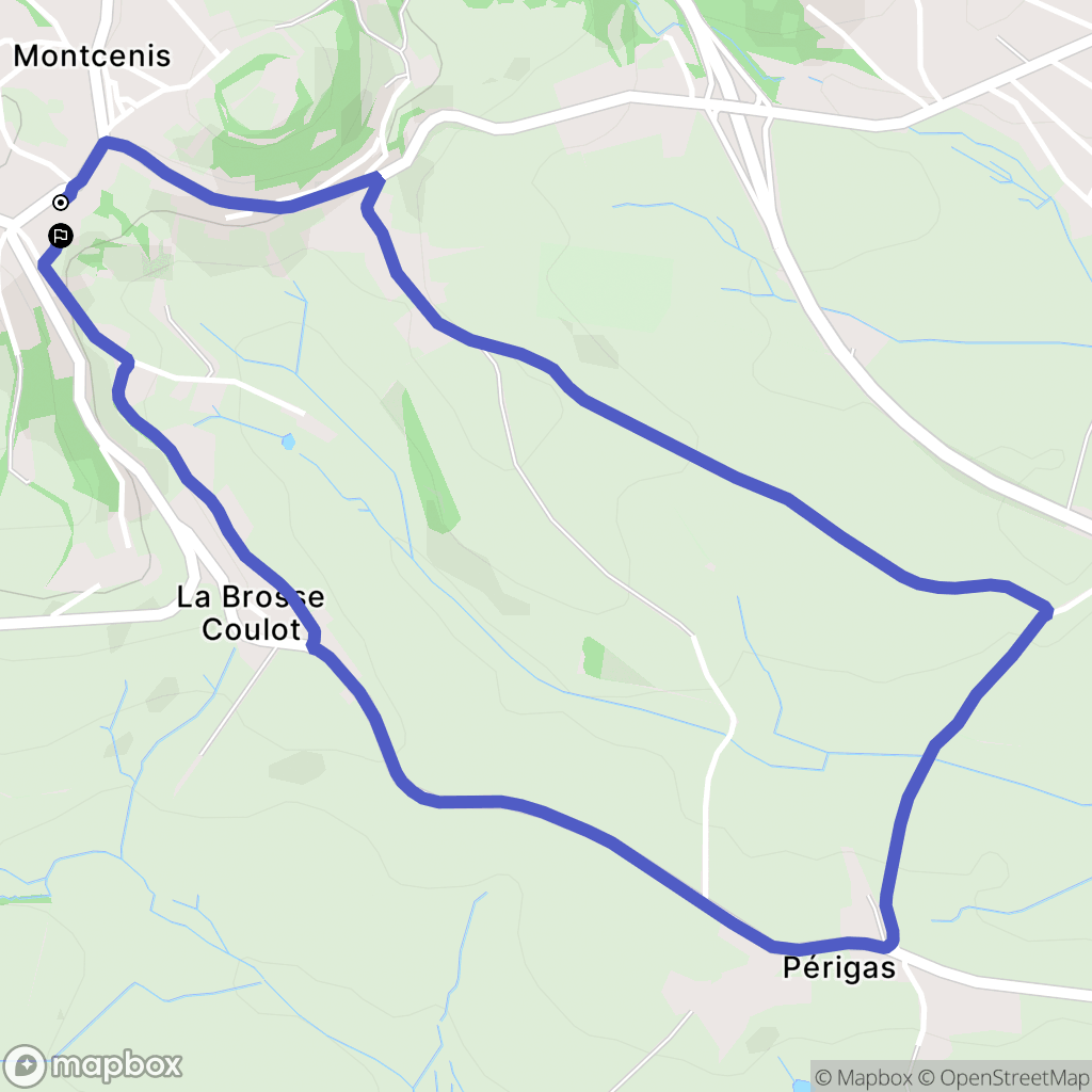 Montcenis : carte du parcours de randonnée - France