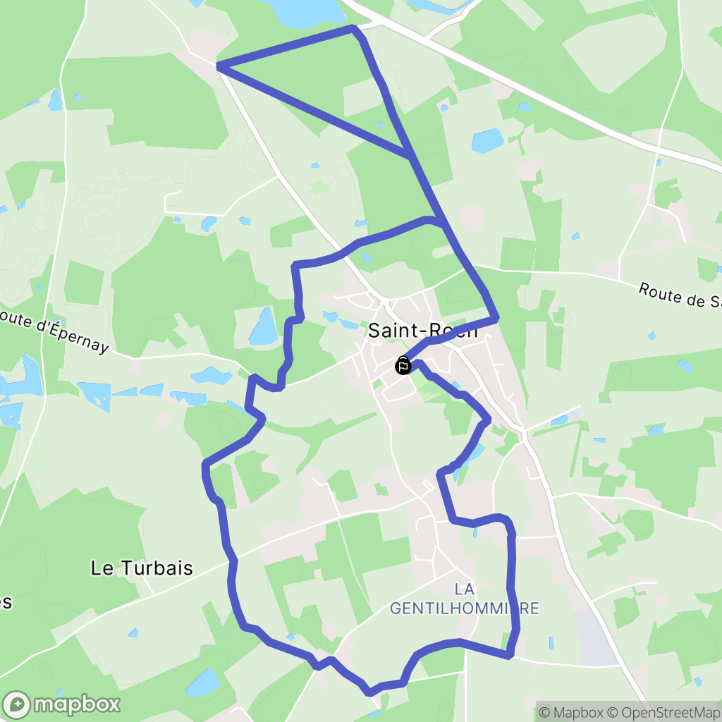 Saint-Roch : carte du parcours de randonnée - France