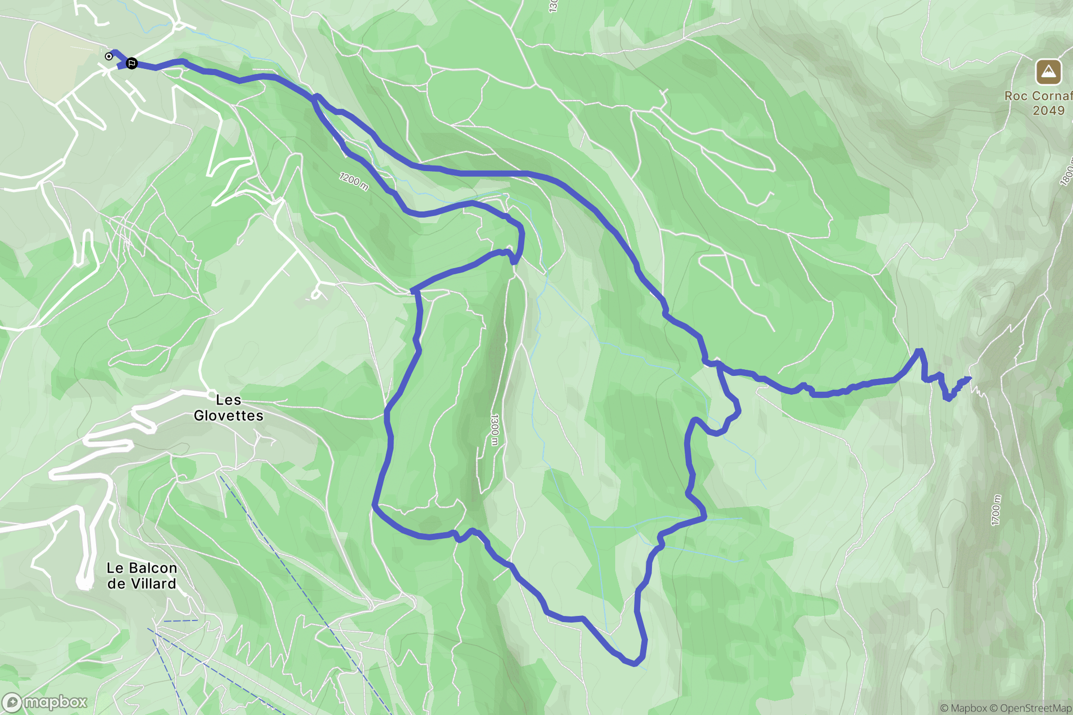 Villard-de-Lans : carte du parcours de randonnée - France