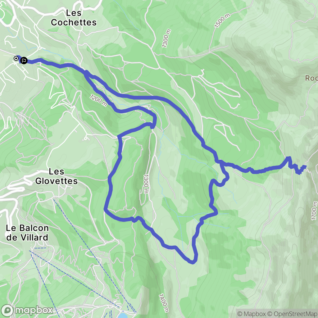 Villard-de-Lans : carte du parcours de randonnée - France