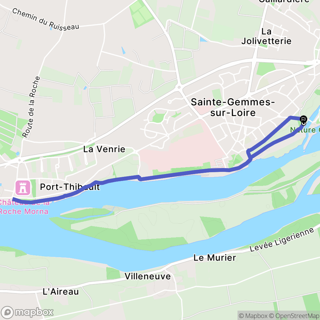 Sainte-Gemmes-sur-Loire : carte du parcours de randonnée - France