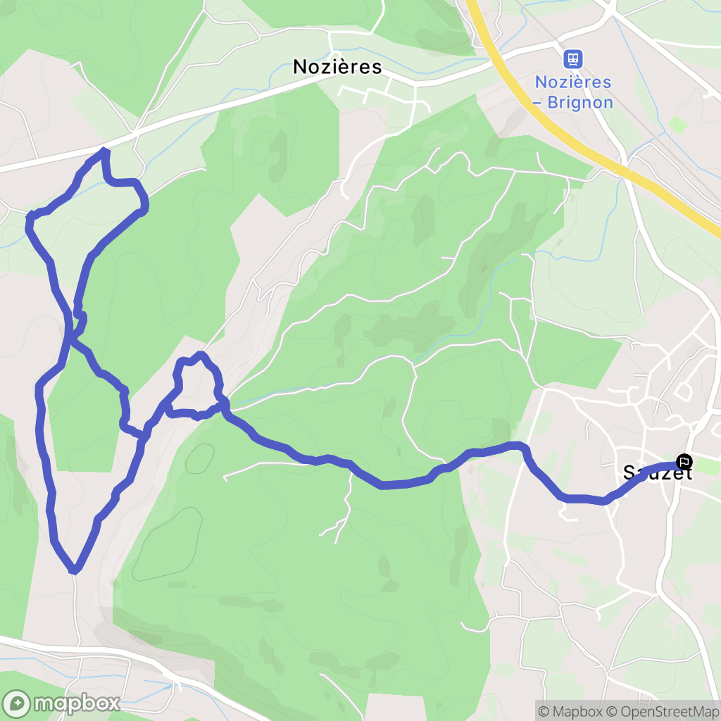 Sauzet : carte du parcours de randonnée - France
