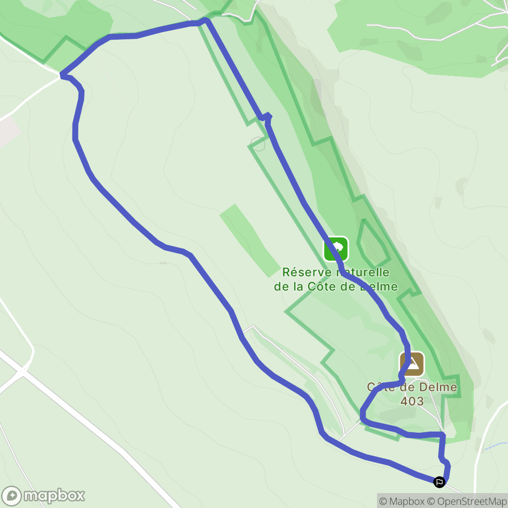 Puzieux : carte du parcours de randonnée - France