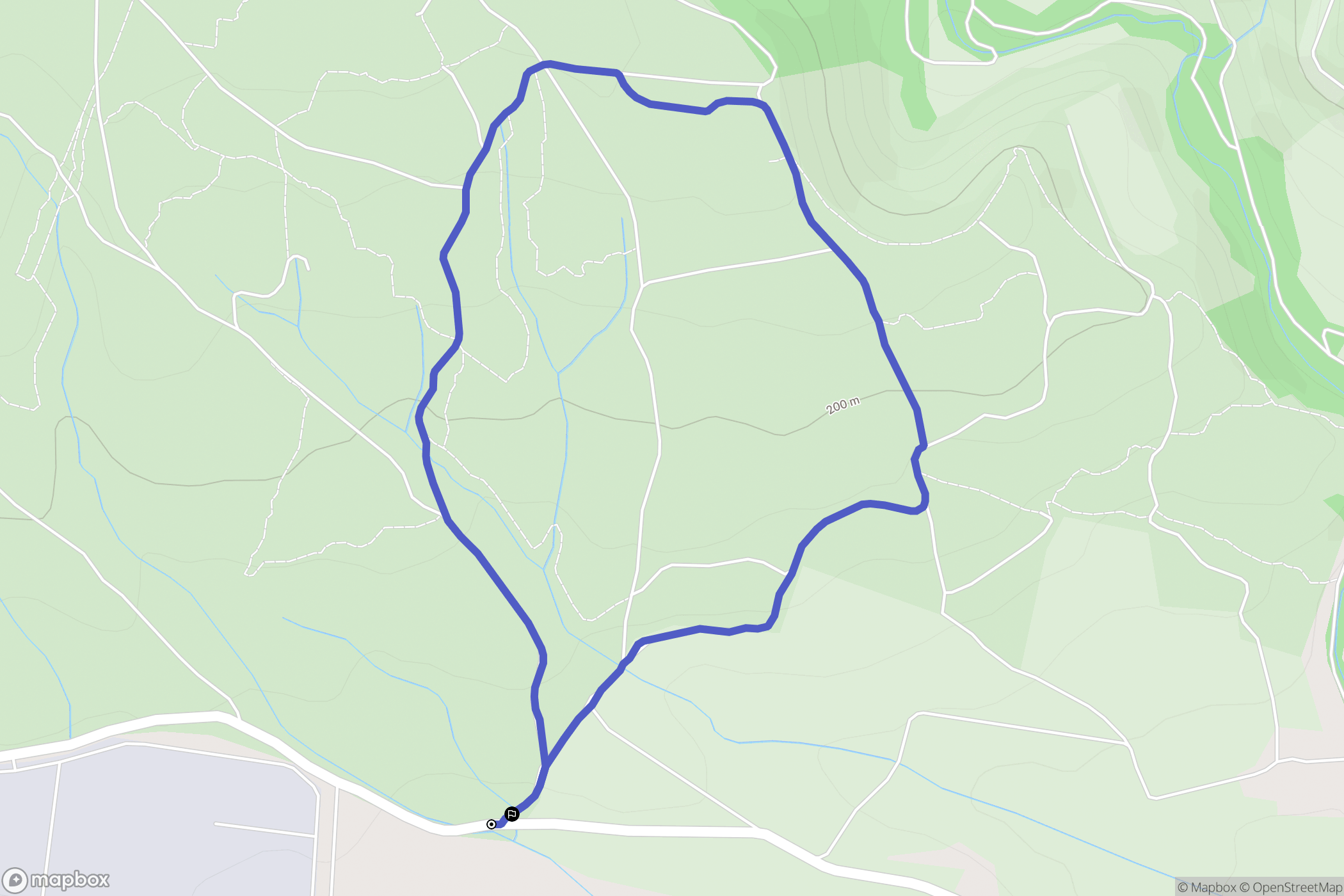 Conques-sur-Orbiel : carte du parcours de randonnée - France