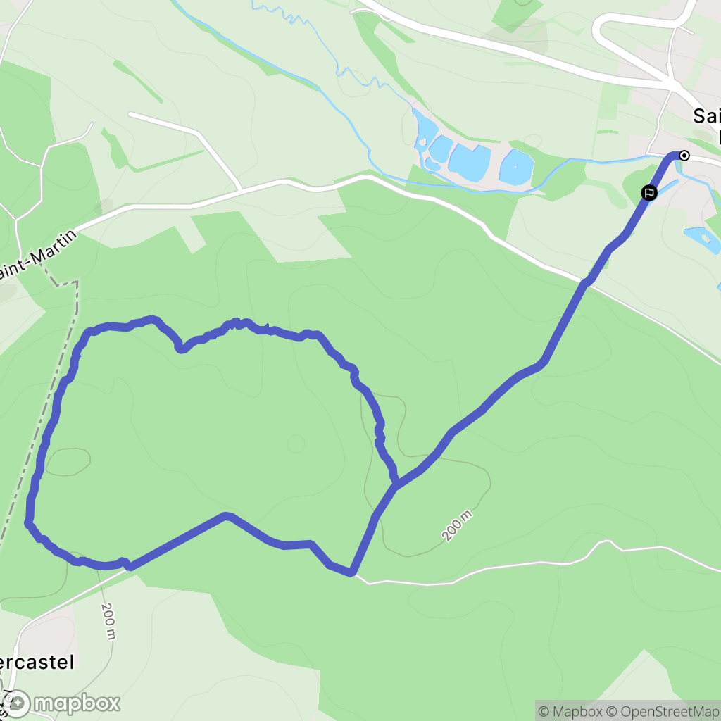Saint-Samson-la-Poterie : carte du parcours de randonnée - France